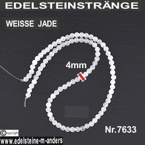 Jade weiß kugel perlen - jade,