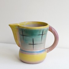 Hildegard Delius Rheinsberg Schankkrug rund Keramik Art Deco handbemalt um 1930