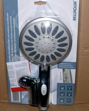 Bellaqua Regen Handbrause 5x Umstellung Antikalknoppen Duschkopf 15cm Halter XXL