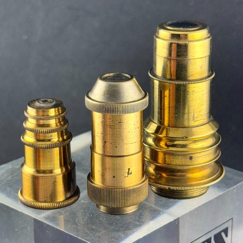 Set three antique brass - set, of