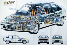 OPEL KADETT RALLYE 4 x 4  START " Bruno Betti " Poster. Neu selten zu finden!