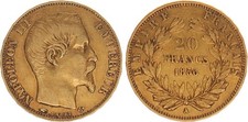 Frankreich 20 Francs Gold 1856 Napoleon III. ss+  131959