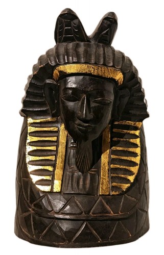 Große pharao holz büste - pharao,