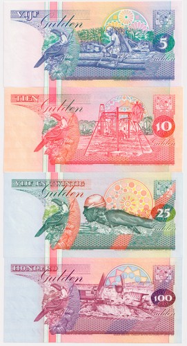Suriname banknoten set 5 - suriname, –