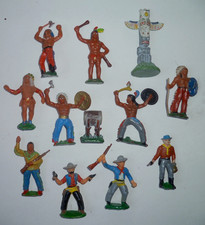 12 alte DDR Gummi INDIANER