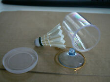 Mini Federball Badmintonshuttle Naturfedern mit Saugnapf