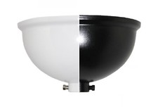 Baldachin 80x39 Kugelform Messing weiß o.schwarz für Rohr Ø10mm Zierkappe Lampe