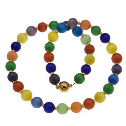Kette mit katzen auge - kette, glas