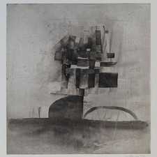 Dörte Harten Dorothée Bouchard Griffelkunst signiert Aquatintaradierung 1960er