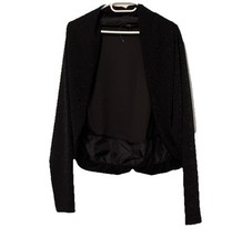 Damen Blazer XL Bolero  Laura Jäckchen Cardigan schwarz  Glitzer Hochzeit