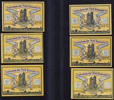 Bismark i. A.: 6x 50 Pfennig