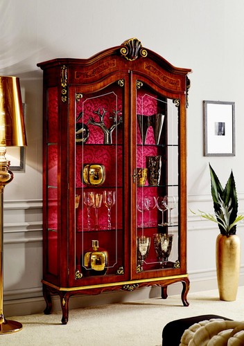 Vitrine holz schrank - holz, glas