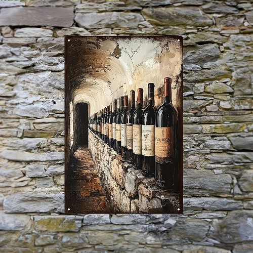 Blechschild weinkeller rotwein - blechschild,