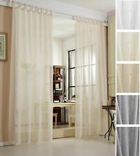 Gardine transparent mit Schlaufen Leinen Optik Stores Farbe Größe VH5farbe