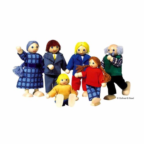 Puppenfamilie mit großeltern - mit,