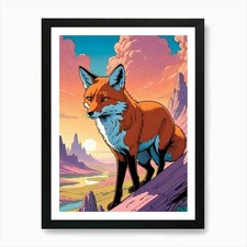Fox In The Desert Art Print