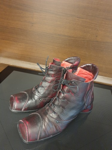 Damenstiefel schwarz rot - damenstiefel, schwarz/rot
