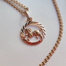 Goldkette mit einem widder - goldkette,