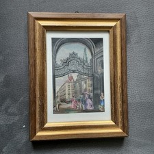 Vintage Wien Gobelin Wandbild, Wien Michaelertor, Antik