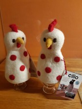 1 Paar Eierwärmer Cilio Filz Schafwolle Küken Huhn