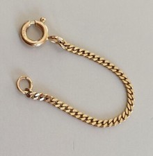 Gold Kette Verlängerungsglied Panzekette Gelbgold 333, Länge 6cm, B 2mm, Neu,Top