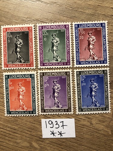 Briefmarken luxemburg 1937 - briefmarken, luxemburg,