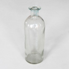 Vase mit engem kurzen Hals, 20 cm - Glas klar transparent Deko