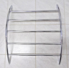 Handtuchhalter aus verchromtem Metall in Edelstahloptik für Wandmontage 