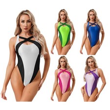 DE Badeanzug Damen Sommer Bodysuit Body Stringbody Rückenfrei Swimsuit Beachwear