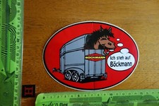 Alter Aufkleber Auto Tier- Anhänger Pferdeanhänger BÖCKMANN