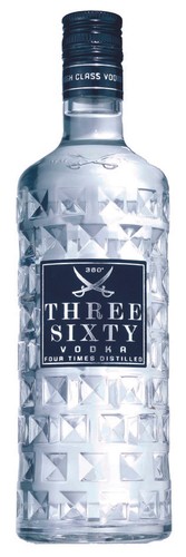 Three sixty vodka - three,