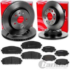 brembo BREMSSCHEIBEN + BELÄGE VORNE + HINTEN für JEEP CHEROKEE KL Bj. 2013-2023