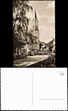 Ansichtskarte Ebermannstadt Kirche, Straße und Auto 1963
