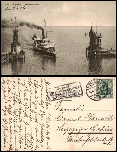 Konstanz hafen schiff - hafen, stempel