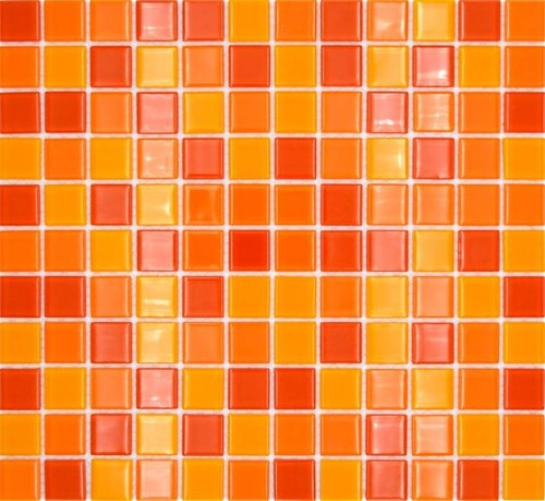 Glasmosaik gelb orange rot