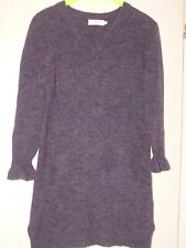 Schönes Kleid von Cream XS Wolle Mohair  braun mamoriert V Ausschnitt