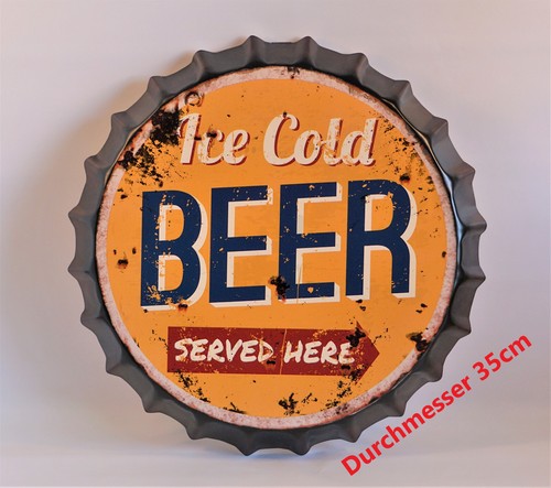 Blechschild großer bierdeckel - großer,