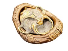 2-tlg. Messing Bronze