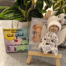 Amigurumi gehäkelt, Handarbeit/ Schutzengel/Weihnacht/Licht/Kärtchen/Verpackung