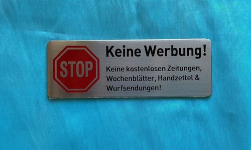 Edelstahl türschild - edelstahl,