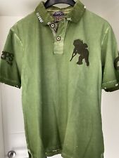 PRPS Poloshirt L Polo Jeans Denim Bestickt NEU used Effekte Shotgun