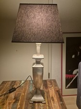 Designer Lampe Tischlampe Massiv Stahl  65cm