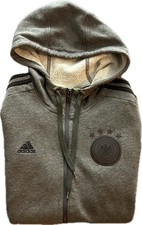 Graue Vintage DFB Adidas Sweatjacke, Größe S/M, Herren, Sportjacke