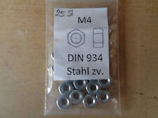Sechskant-Muttern M4, 25 St. Stahl verzinkt, NEU,