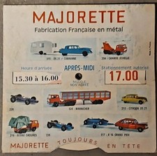 Majorette Katalog in Form einer Parkscheibe