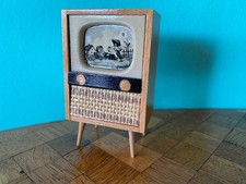 Fernseher Hermann Rülke? 60er  Puppenstube Puppenhaus 1:12 dollhouse  TV