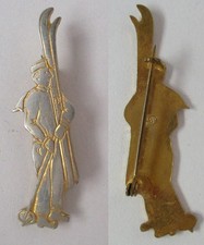 Pin Abzeichen Skifahrer