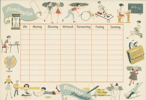 Stundenplan reklame brause - stundenplan,