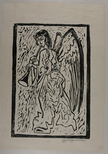 Gottfried Salzmann Holzschnitt signiert 43x30 cm R-49