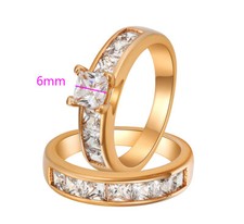 Luxus Ring 2 tlg Set Kristall